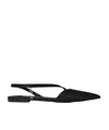 Stella Mccartney Slingback Flat Sandals In Black