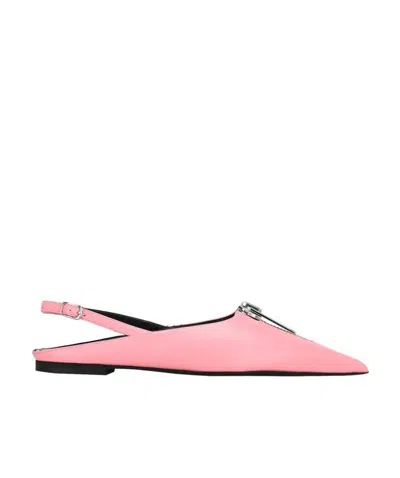 Stella Mccartney Slingback Pointed Mules In Pink