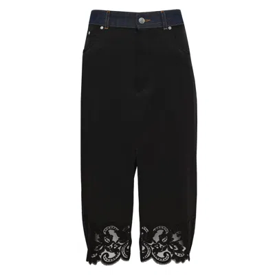 Stella Mccartney Slip Denim Skirt In Blue