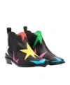 Stella Mccartney Slip-on Star-print Ankle Boots In Black