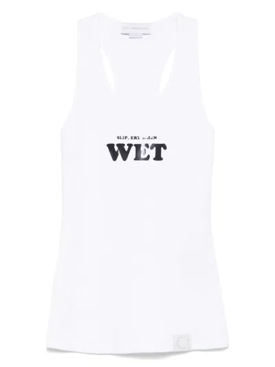 Stella Mccartney Slippery When Wet Tank Top In White
