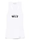 Stella Mccartney Wet Tank Top Slippery When Graphic Print In White