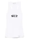 Stella Mccartney Wet Tank Top Slippery When Graphic Print In White
