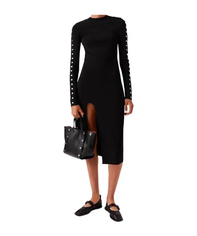STELLA MCCARTNEY STELLA MCCARTNEY SLIT DETAILED LONG-SLEEVE DRESS