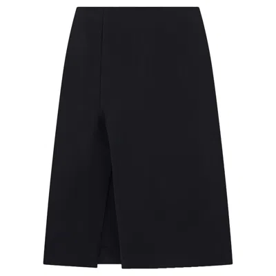 Stella Mccartney Slit Detailed Skirt In Black