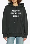 Stella Mccartney Slogan Print Hooded Sweatshirt In Black