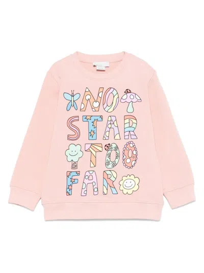 Stella Mccartney Kids' Slogan-print Sweatshirt In Nude
