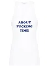 Stella Mccartney About F* Time Stretch-cotton Tank Top In Multicolor