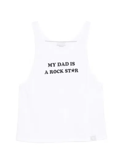 Stella Mccartney My Dad Is A Rockstar Tank In White