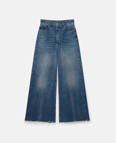 Stella Mccartney Slouchy Flared High-rise Denim Jeans In Vintage Wash Denim