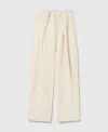 Stella Mccartney High-waisted Pleated Trousers In Buttercream