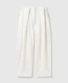 Stella Mccartney Slouchy Panelled Pleated Trousers In White