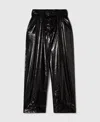 Stella Mccartney Slouchy Paneled Velvet Pants In Black