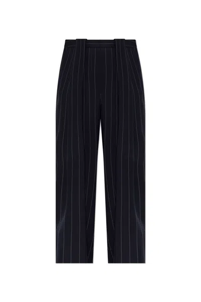 Stella Mccartney Pinstripe-pattern Panelled Trousers In Navy
