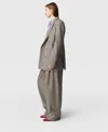 Stella Mccartney Slouchy Panelled Pinstripe Trousers In Gray