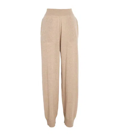 Stella Mccartney Sm P Regenerated Cashmere Knit Joggers In Neutrals