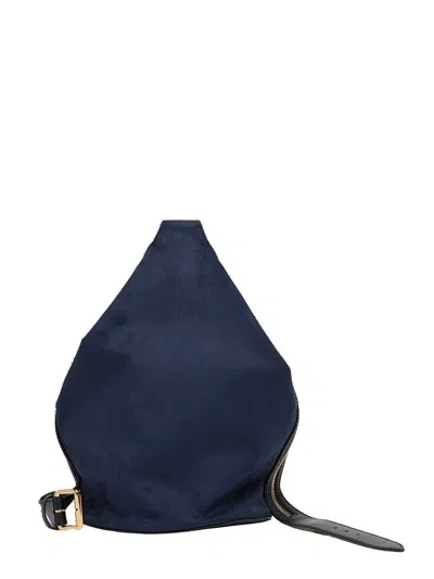 Stella Mccartney Small Appaloosa Soft Suede Bucket Bag And Altar Mat In Blue