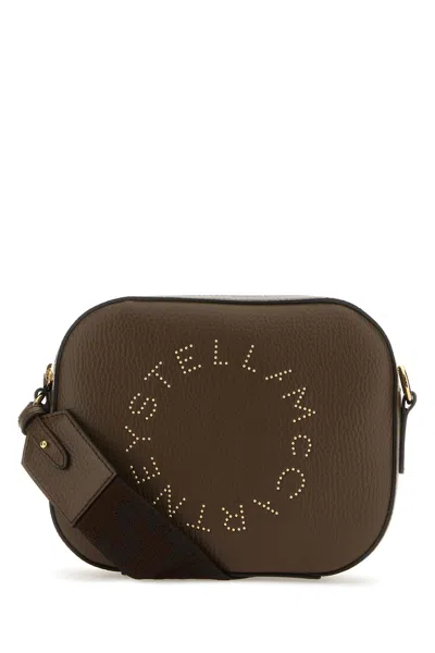 Stella Mccartney Small Camera Bag Embossed Grainy Mat Wstudded Logo-tu Nd  Female In Brown