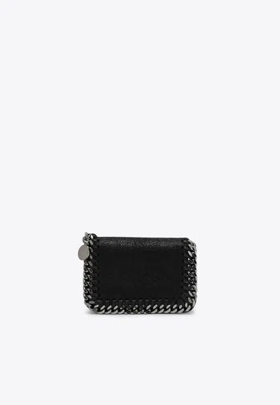 Stella Mccartney Small Falabella Cardholder With Charm In Black