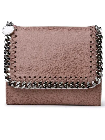 Stella Mccartney Small 'falabella' Pink Recycled Polyester Wallet