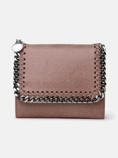 Stella Mccartney Kids' Small 'falabella' Pink Recycled Polyester Wallet