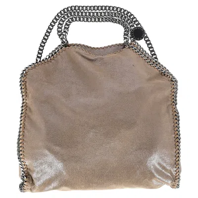 Stella Mccartney Small Falabella Tote In Beige Faux Leather In Sand
