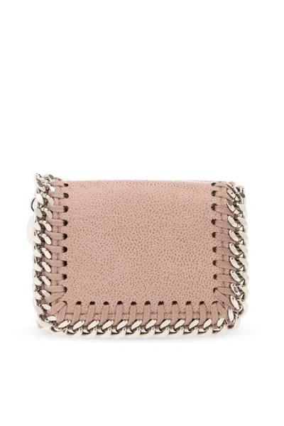 Stella Mccartney Small Falabella Tri-fold Wallet In Pink