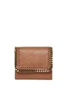 Stella Mccartney Brown Falabella Small Flap Wallet In Brown