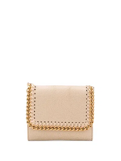 Stella Mccartney Small Falabella Wallet In Neutrals