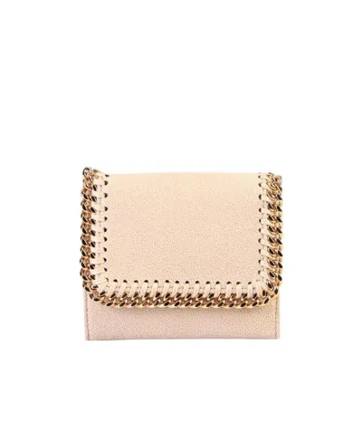 Stella Mccartney Small Falabella Wallet In Nude