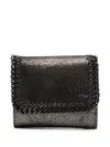 Stella Mccartney Small Flap Wallet In Black
