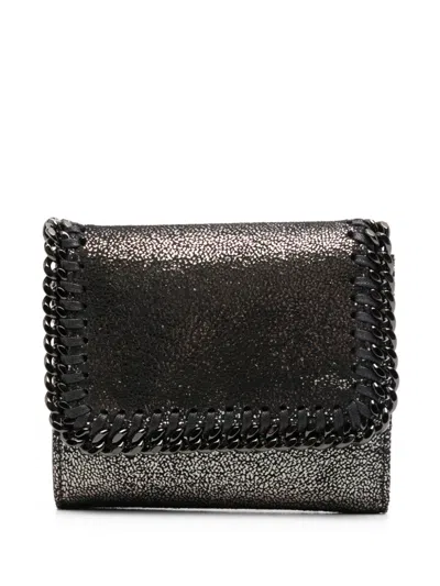 Stella Mccartney Small Flap Wallet In Grey