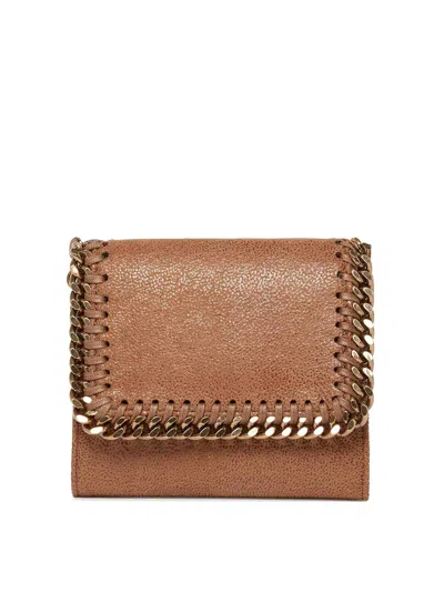 Stella Mccartney Small Flap Wallet Eco Shaggy Deer In Pink