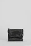 Stella Mccartney Small Flap Wallet In Silver Polyester In Silver