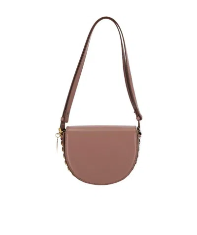 Stella Mccartney Small Frayme Flap Shoulder Bag In Brown