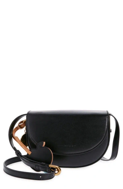 Stella Mccartney Frayme Whipstitch Small Shoulder Bag In 1000 Black