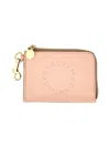 Stella Mccartney Stella Logo Alter-nappa Card Holder In Pink