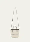 Stella Mccartney Small Logo Eco Canvas Tote Bag In Ecru