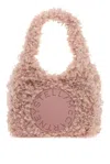 STELLA MCCARTNEY STELLA MCCARTNEY SMALL LOGO PATCH TEDDY TOTE BAG