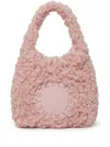 Stella Mccartney Logo Plush Teddy Bear Small Handbag In 粉色