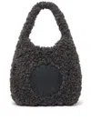 Stella Mccartney Small Logo Plush Teddy Tote Bag In 灰色