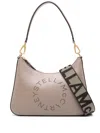 Stella Mccartney Small Perforated Logo Shoulder Bag In Neutrals