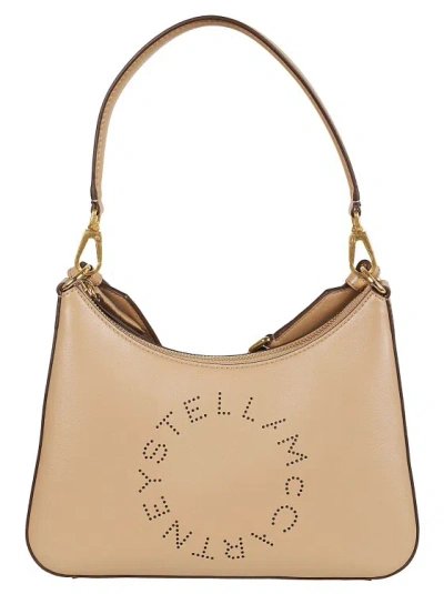 Stella Mccartney Small Shoulder Bag In Alter Mat Smooth Leather In Neutrals