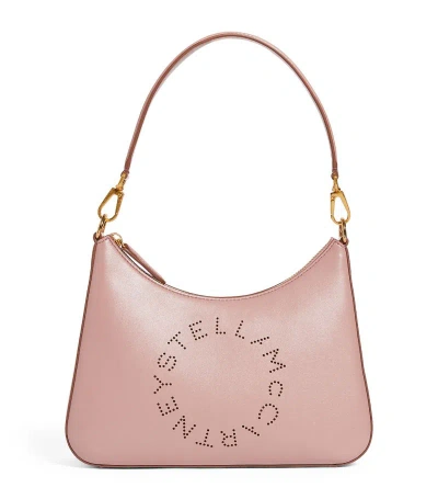 Stella Mccartney Small Stella Logo Shoulder Bag In Pink