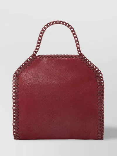 Stella Mccartney Small Tote Eco Shaggy Deer Tonal Chain In Red
