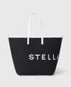 Stella Mccartney Smc Bananatex Large Crossbody Tote Bag In Black And White