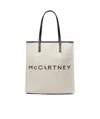 Stella Mccartney Smc Canvas Large Handbag In Nude