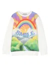 Stella Mccartney Smile-print Cotton Sweatshirt In White