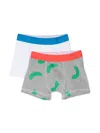Stella Mccartney Smile-print Logo Waistband Boxers In Grey
