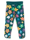 Stella Mccartney Smiley Flower-print Track Pants In Green
